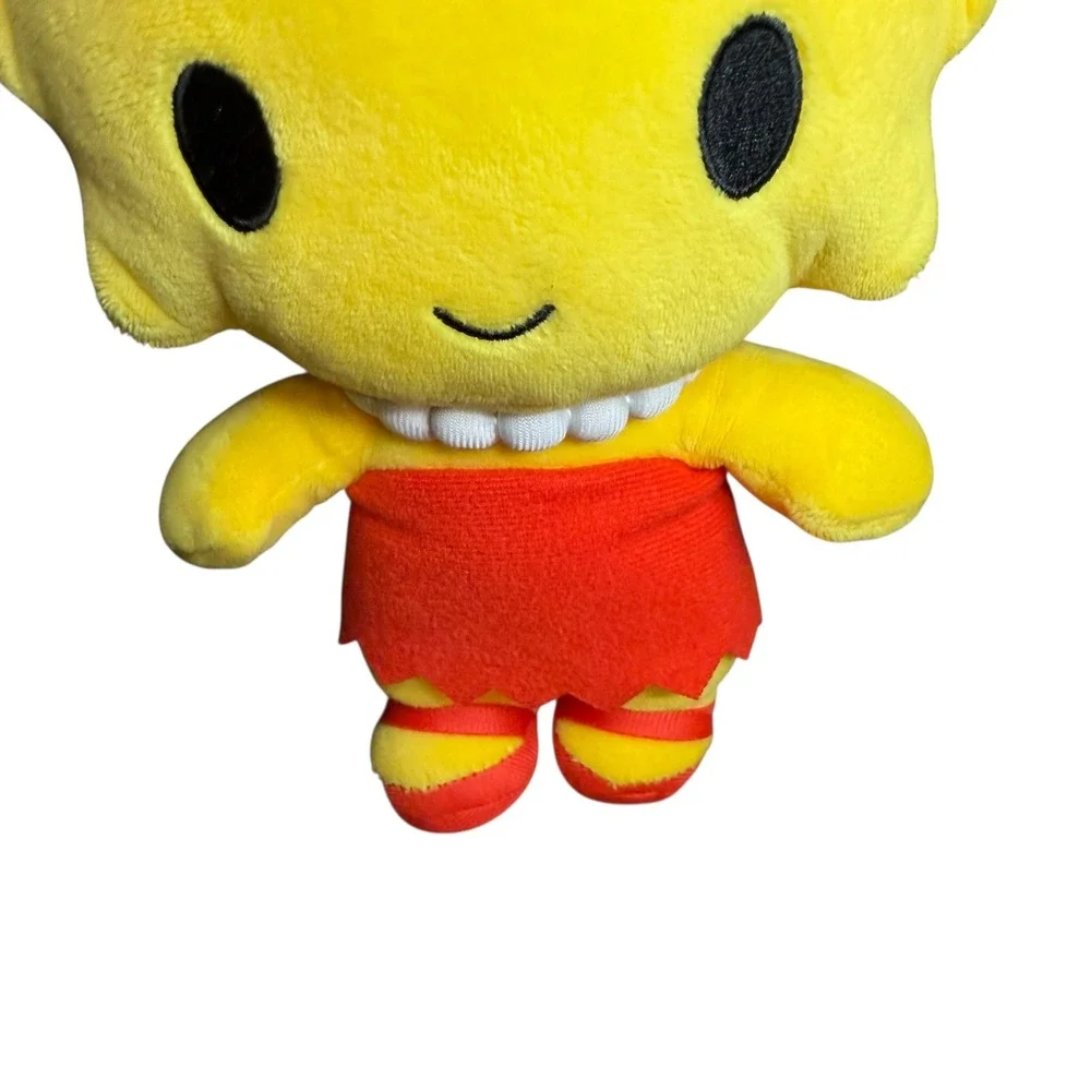 The Simpsons Lisa Simpson Plush Toy Yellow Red Dress Universal Studios 18mo+